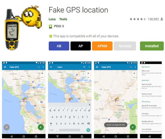 baixar programa de GPS falso para android