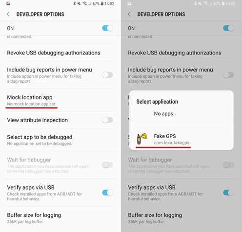 activar la localización simulada android