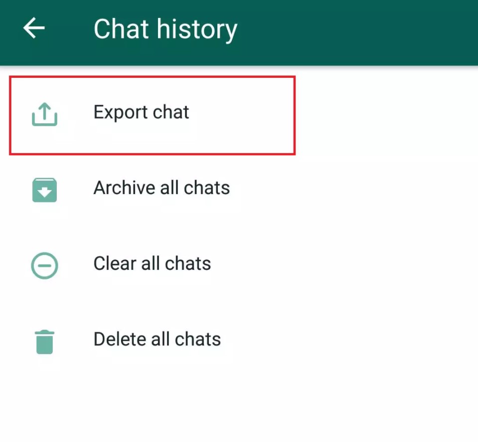 Chat exportieren