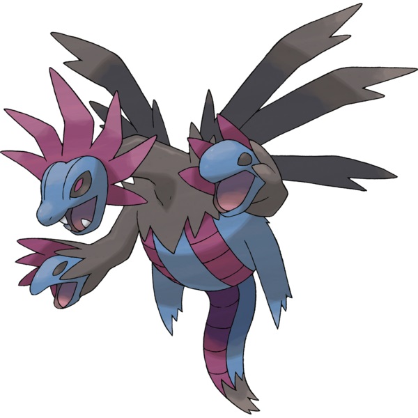 Gen 1 style cute style Hydreigon sudo legendary Pokémon Gen 5