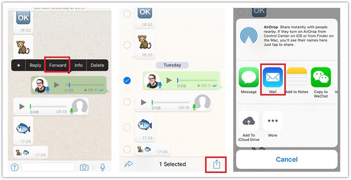 WhatsApp-Audio speichern iPhone 2