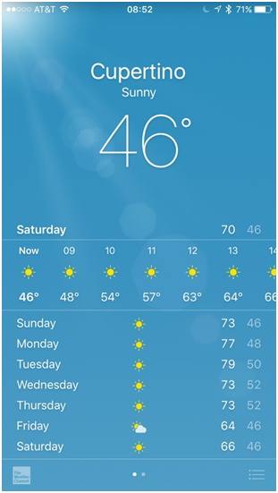 Weather app ios 2