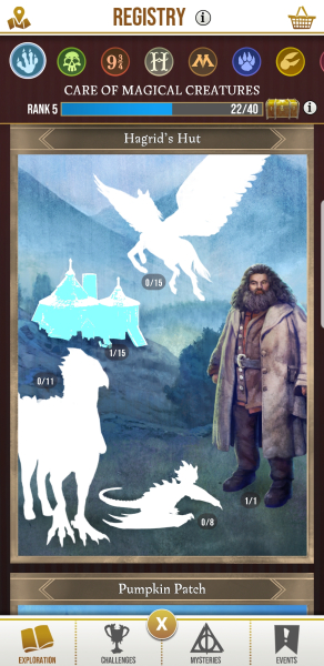 The registry in Harry Potter’s wizards Unite