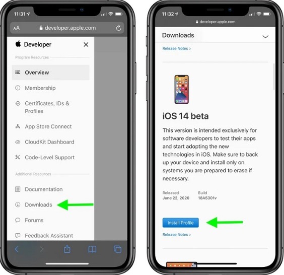 ios 14 beta profile download