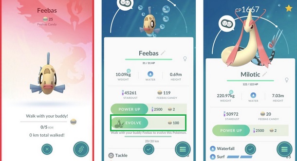 pokemon go feebas evolution