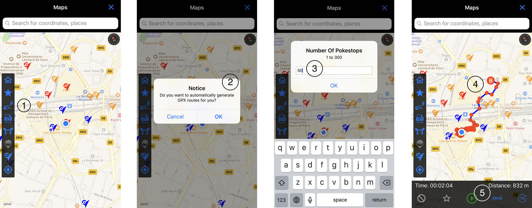 ispoofer generate gpx routes