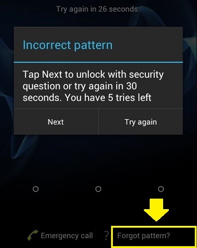 olvidar el patrón de teléfono android