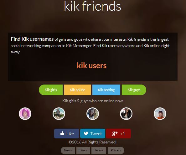 Gruppen suchen kik Kik keine