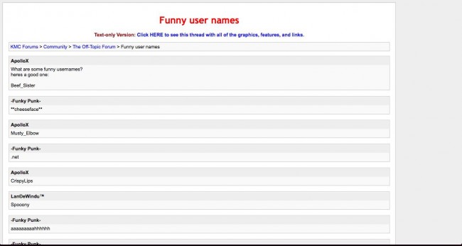 Witzige usernamen liste