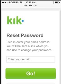 Schritt 7 zum Zurücksetzen des Kik-Passworts