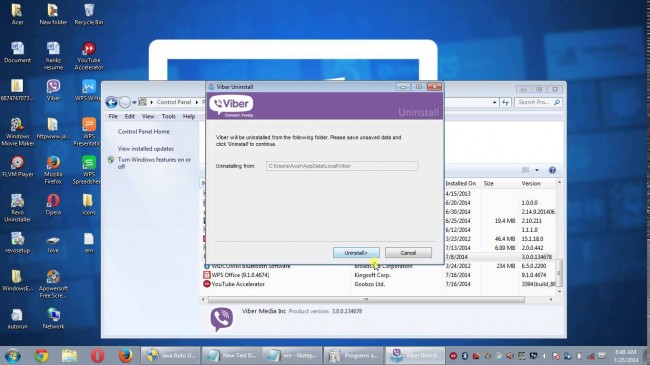 step 4 to change Viber number on PC