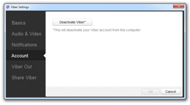 step 5 to change Viber number on PC