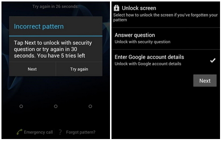 recover forgetten pattern android