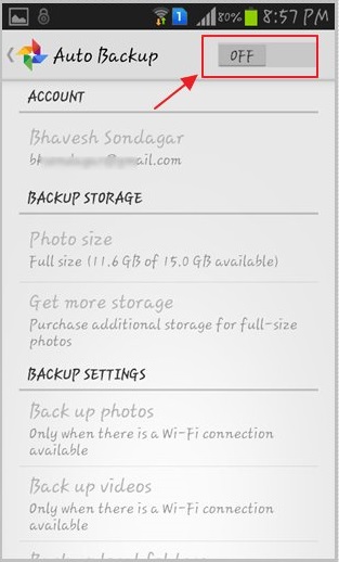 backup samsung photos with google+ 