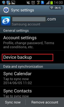 samsung account backup messages