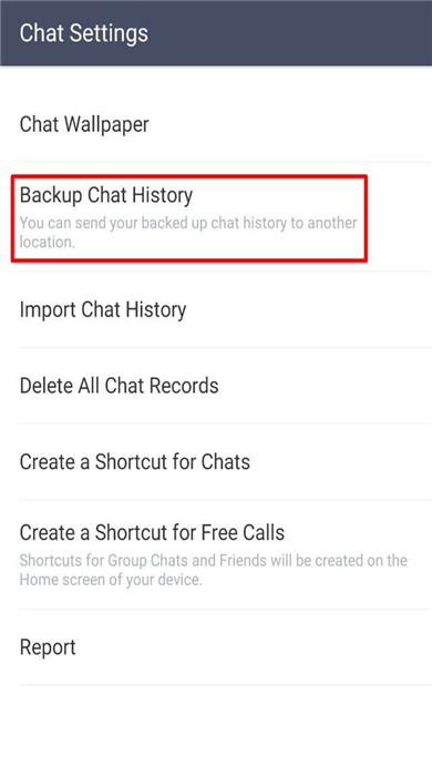 backup chat history