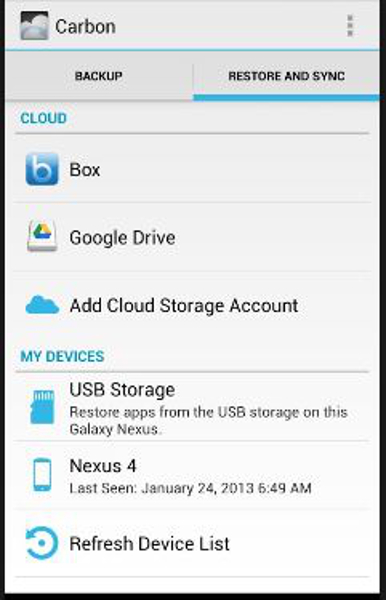 Helium Android-Backup von App-Daten