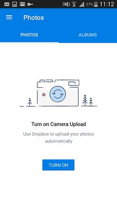  sauvegarde des photos d'android dans Dropbox
