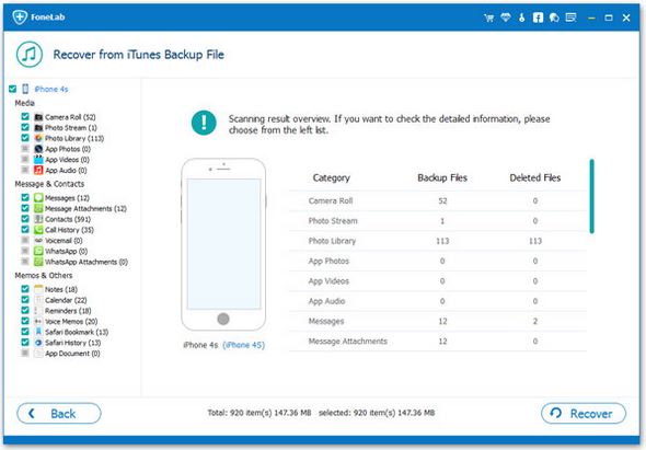 Programa de Copia de Seguridad de Aiseesoft Fonelab iPhone Backup