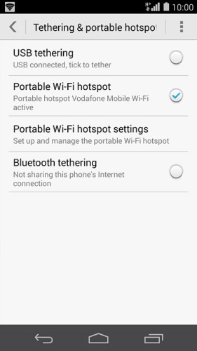 configura huawei phone como hotspot