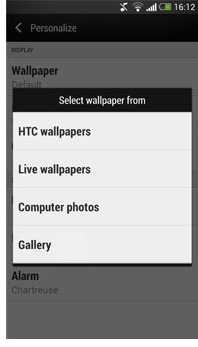 change wallpapers on htc