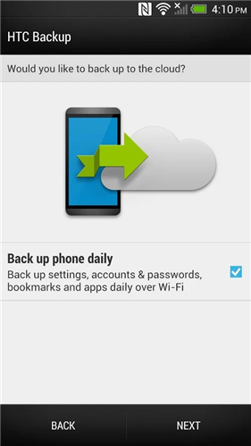 how to use htc backup