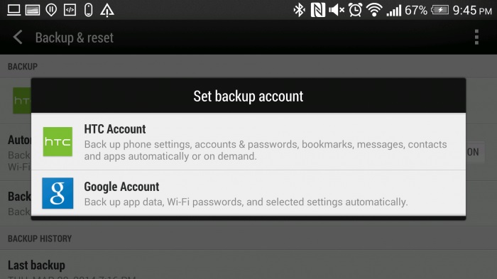 how to use htc backup