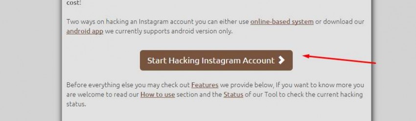 start to hack someone's Instagram