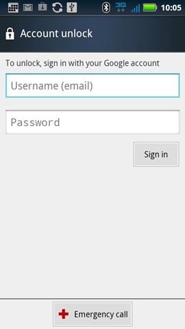 Sblocca LG password dimenticata-log in account Google