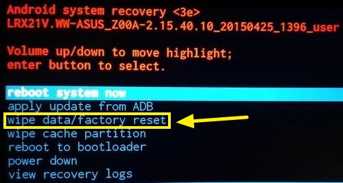 unlock lg forgot password - enter in recovery mode