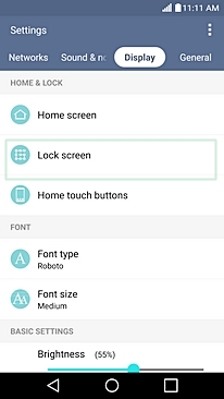 Setup LG G4 Lock screen- 