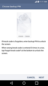 Setup Knock codice su LG G4