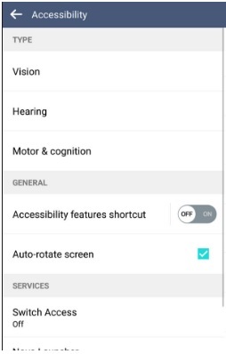 bypass google verification - accessibility menu