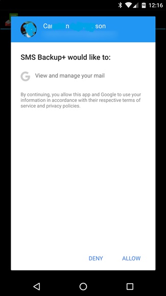 Android-SMS sichern ‒ erlauben