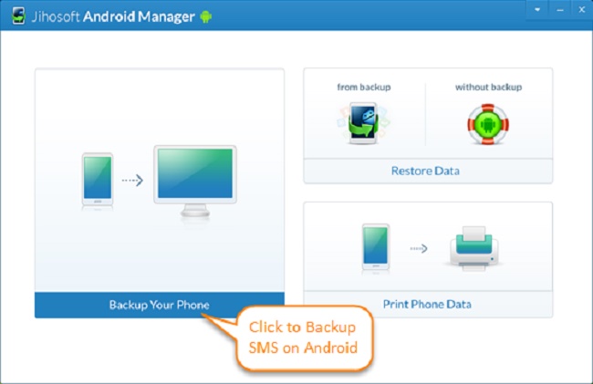 Backup Android SMS - Verbinden Sie das Telefon