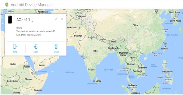 entrare in bloccato LG telefono-log in Android Device Manager