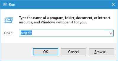 在Windows上运行注册表
