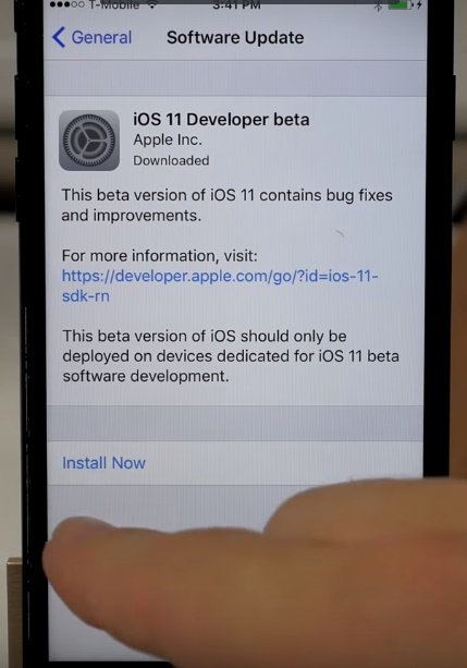 installer ios 11 beta maintenant