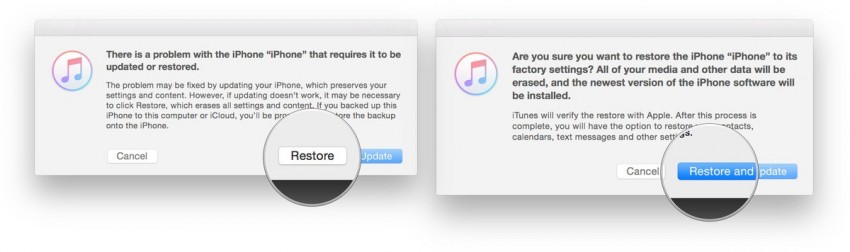 restore from itunes