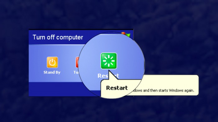 Reinicie o Seu Computador