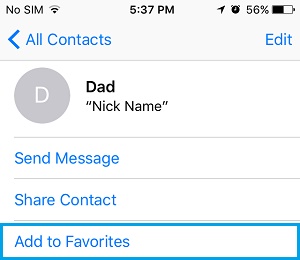 add favorite contacts
