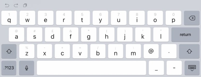 keyboard on ipad
