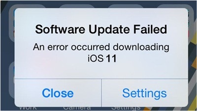 software update failed