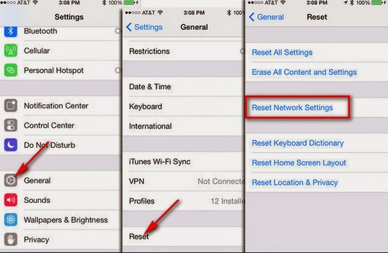 reset network settings