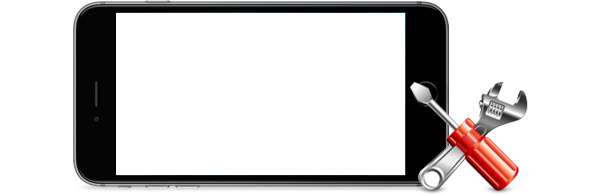 tablette avec écran blanc
