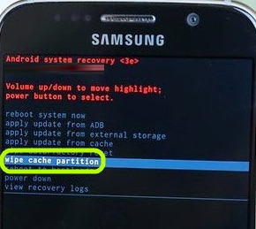 samsung galaxy s6 lässt sich nicht einschalten-Cache-Partition leeren