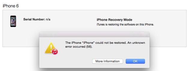 fix iphone error 56