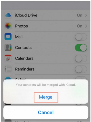 transfer iphone contacts by icloud syncing