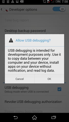 enable usb debugging on sony 05