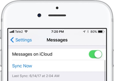 sync messages to icloud